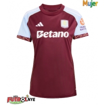 Camiseta Aston Villa Harvey Elliott #9 Primera Equipación para mujer 2025-26 manga corta